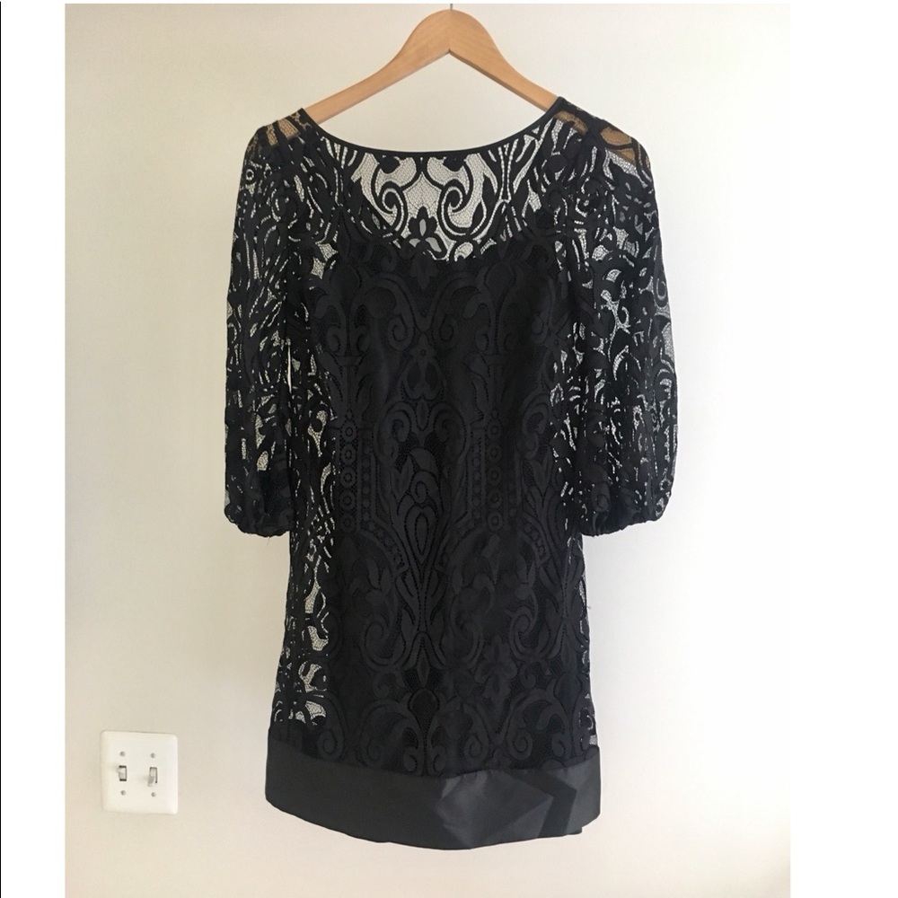 Laundry by Shelli Segal Black Lace Dress in 2P